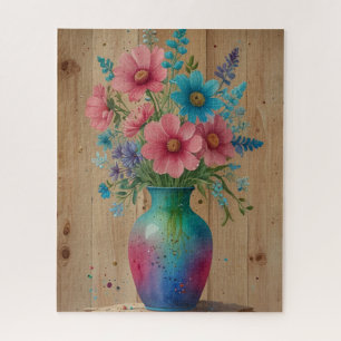 Flower Vase Puzzle – Leuke en educatieve activitei Legpuzzel