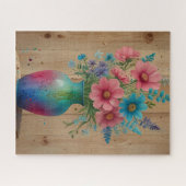 Flower Vase Puzzle – Leuke en educatieve activitei Legpuzzel (Horizontaal)