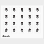 flower vierkante sticker (Vel)