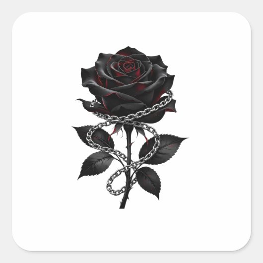 flower vierkante sticker (Voorkant)