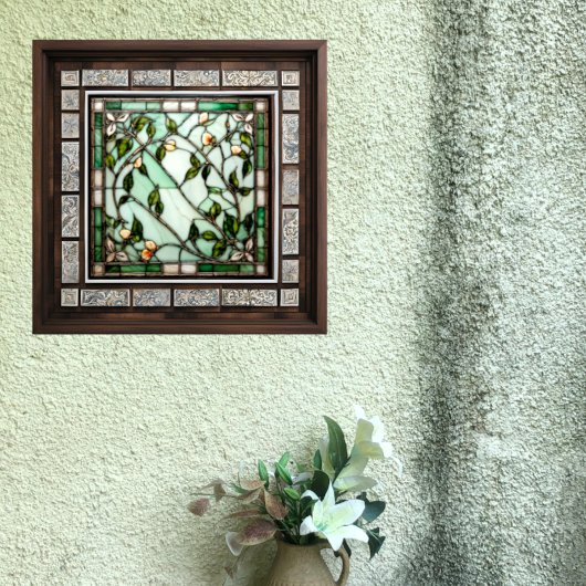 Flower Vine gebrandschilderd glas look Tegeltje