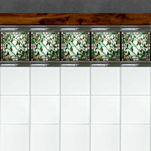 Flower Vine gebrandschilderd glas look Tegeltje