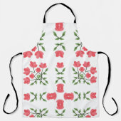 "Flower Vine Grid Naadloos Vectorpatroon" ontworpe Schort (Voorkant)