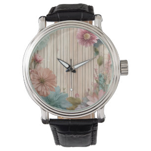 Flower Wallpaper Watch Uniek horloge