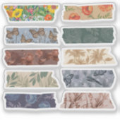 Flower Washi Tape Sticker Set | bloemenknutselen (Voorkant)