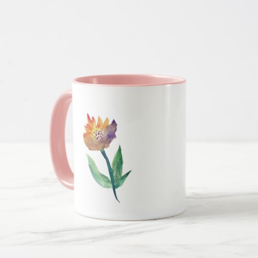 Flower Waterverf Ringer Combo Mok (Voorkant links)