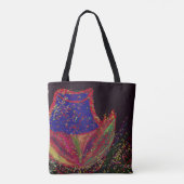 Flower Wearing a Hat Medium Tote Bag (Achterkant)