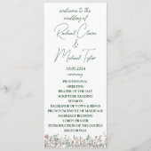 Flower Wedding Platte Programma Programmakaart (Voorkant)