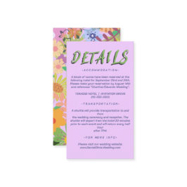 Flower Wedding Programma's Visitekaartje