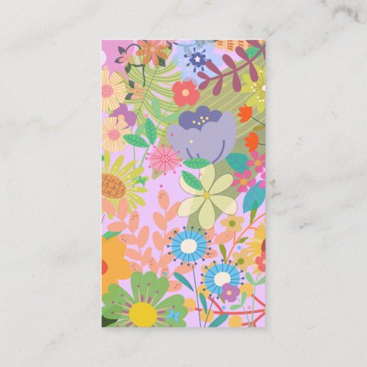 Flower Wedding Programma's Visitekaartje (Achterkant)