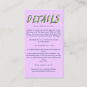 Flower Wedding Programma's Visitekaartje (Voorkant)