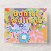 Flower Wedding Vrijgezellenfeest All In One Uitnodiging (Achterkant)