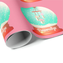 Flower windchime Snow wereldbol schattig roze groe