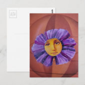 Flower with a face collage briefkaart (Voorkant / Achterkant)