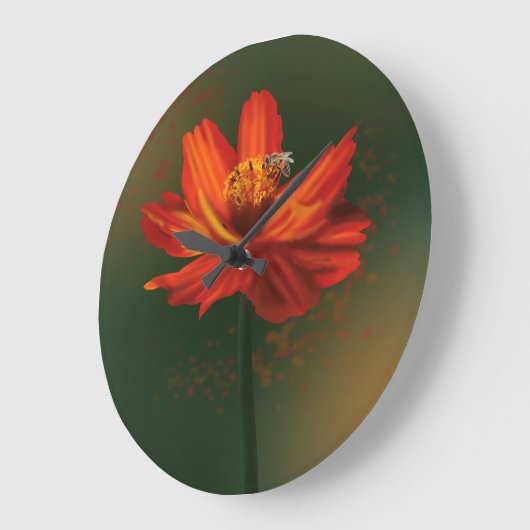 Flower with bee grote klok (Hoek)