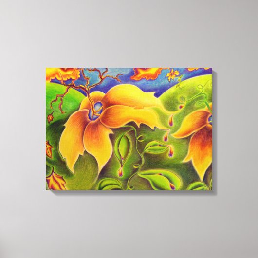 Flower Worlds verpakt canvas (Voorkant)