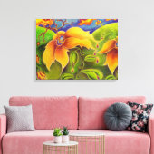 Flower Worlds verpakt canvas (Insitu (Woonkamer))