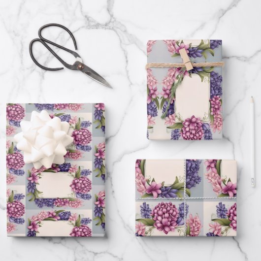 Flower Wrapping met ruimte voor uw bericht Inpakpapier Vel (Voorkant)