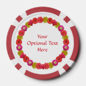 Flower Wreath aangepaste foto & tekst poker chips (Achterkant)