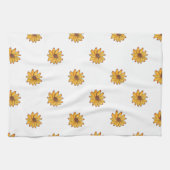 Flower Yellow Pattern Marker Theedoek (Horizontaal)