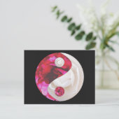 Flower Yin Yang Briefkaart (Staand voorkant)