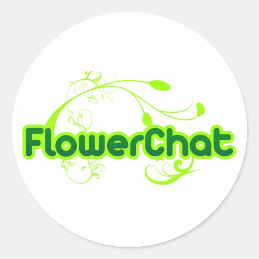 FlowerChat 3" Sticker (Voorkant)