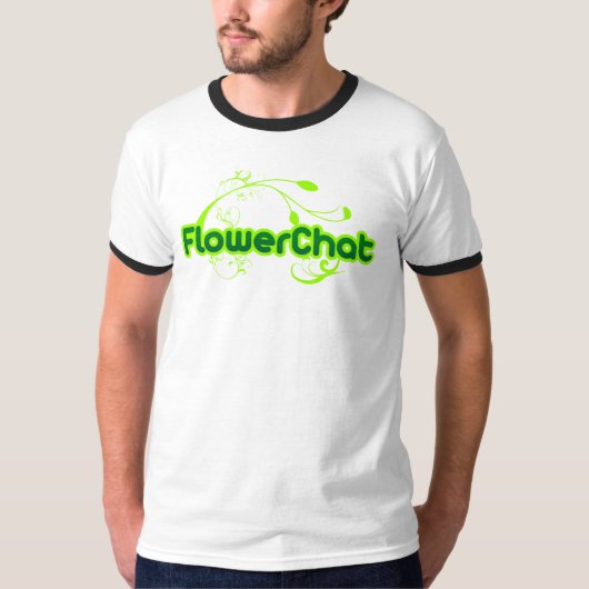 FlowerChat Ringer-Shirt T-shirt (Voorkant)