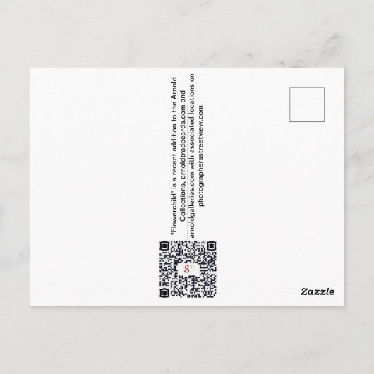 Flowerchild Briefkaart (Achterkant)