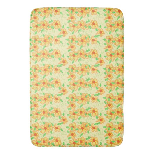 Flowered Bath Mat (Voorkant Verticaal)
