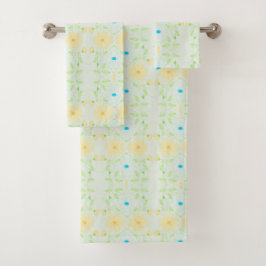 "Flowered Bath Towels" Bad Handdoek