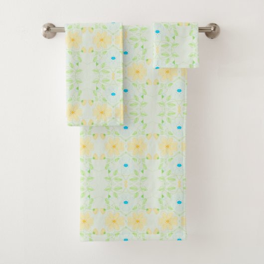 "Flowered Bath Towels" Bad Handdoek (Insitu)