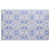 Flowered blue and white fabric stof (Fat Quarter)