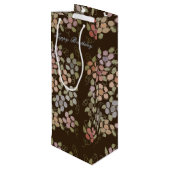  "Flowered Chocolate Wine Bag" Wijn Cadeautas (Achterkant Gekanteld)