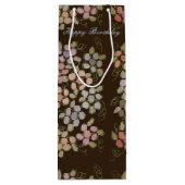  "Flowered Chocolate Wine Bag" Wijn Cadeautas (Achterkant)