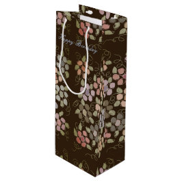  "Flowered Chocolate Wine Bag" Wijn Cadeautas