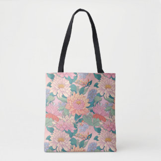flowered cloth bag tote bag