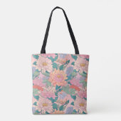 flowered cloth bag tote bag (Achterkant)