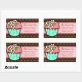 Flowered Cupcake Sticker (Vel)