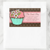 Flowered Cupcake Sticker (Tas)