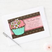 Flowered Cupcake Sticker (Envelop)