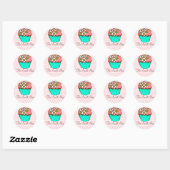 Flowered Cupcake Sticker (Vel)