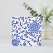 Flowered Delftware Thapat Kaart (Staand voorkant)