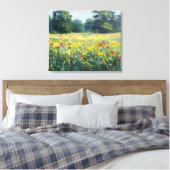 Flowered field canvas afdruk (Insitu (Slaapkamer))