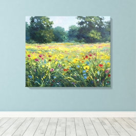 Flowered field canvas afdruk