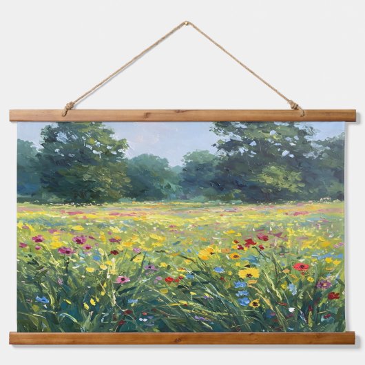 Flowered field hangend wandkleed (Voorkant)