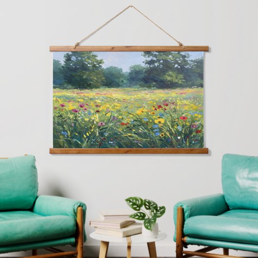 Flowered field hangend wandkleed (Woonkamer)