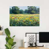 Flowered field poster (Thuiskantoor)
