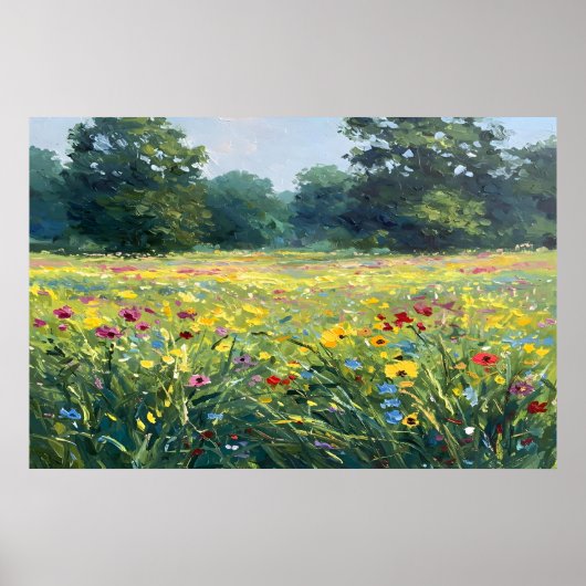 Flowered field poster (Voorkant)