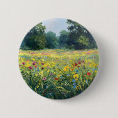 Flowered field ronde button 5,7 cm (Voorkant)