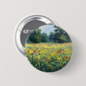 Flowered field ronde button 5,7 cm (Voorkant /achterkant)